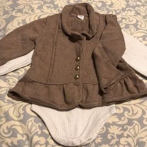 Janie and Jack button down cotton sweater.